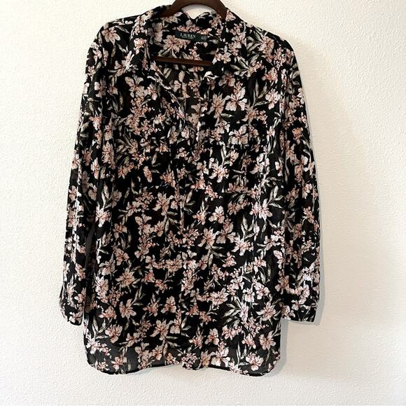 Lauren Ralph Lauren Floral Button Down Shirt - Picture 1 of 11